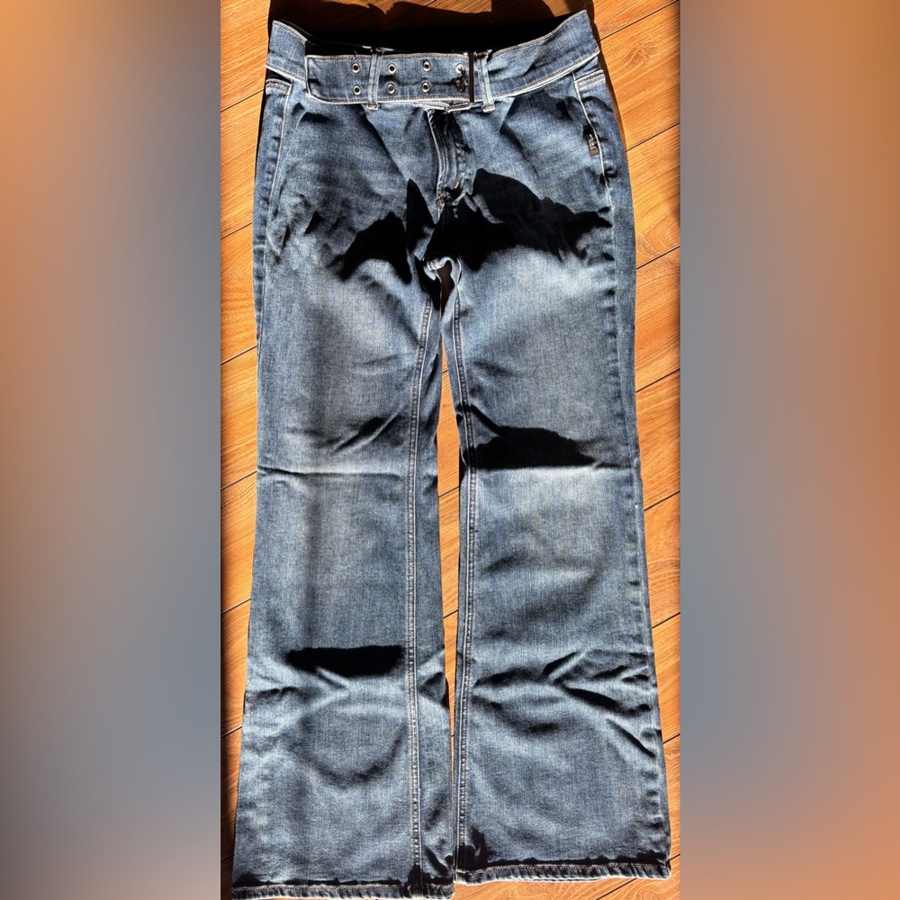 Womens SILVER Flared Jeans